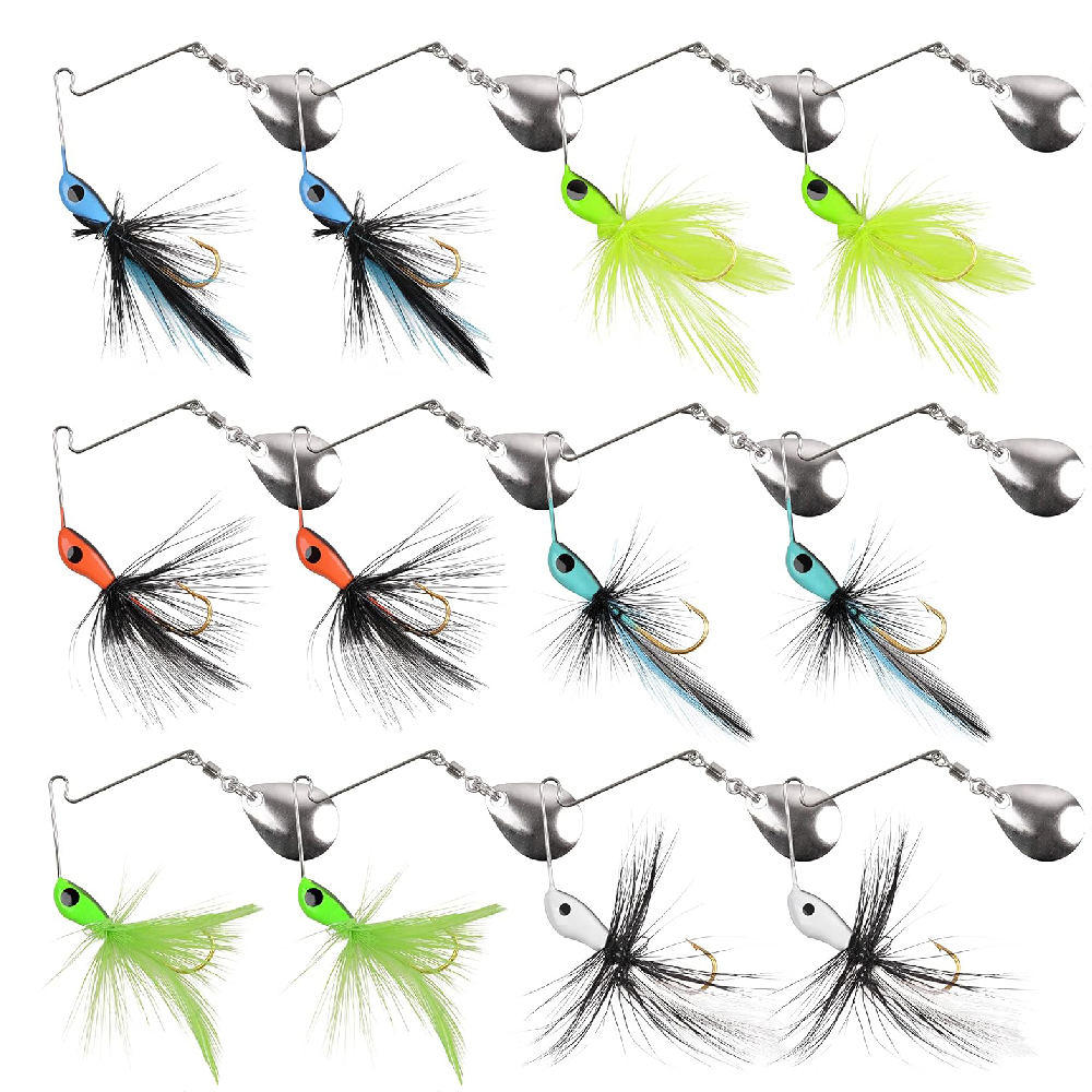 Fishing Lure Spinnerbait - 6 pièces/12 pièces Spinner appât basse